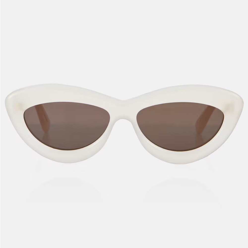 Loewe Curvy 54mm White Cat-Eye Sunglasses